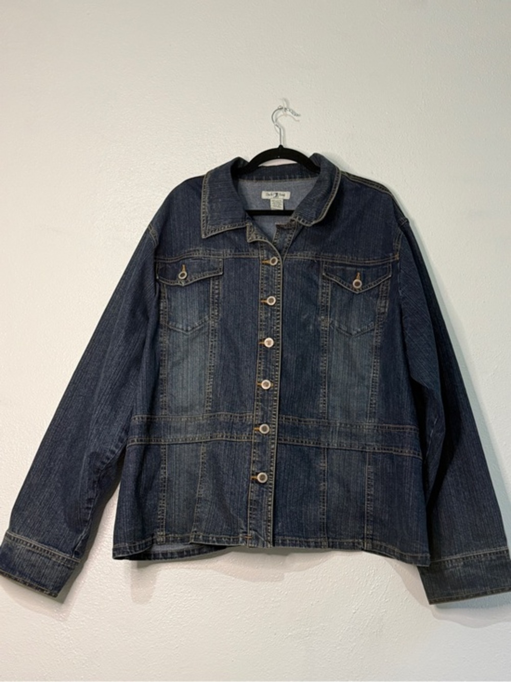Duck Head Classic Dark Blue Denim Jacket - Women. Sz 3X.